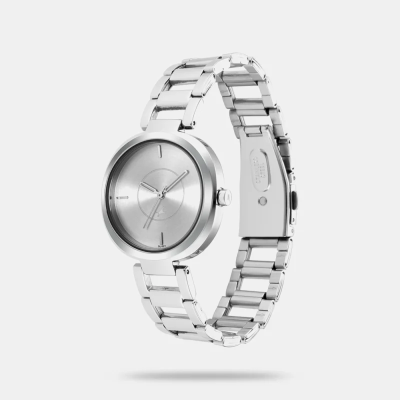 Fastrack Stunners Quartz Analog Silver Dial Metal Strap Watch for Girls - NS6247SM01 - Image 2