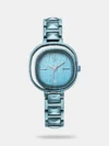 Grab eyeballs as you step out with this sporty metal wristwatch by your side. The design is inspired by the daring curved skateboarding arenas and the watch, with its stylish silver-toned strap and white dial, looks absolutely stunning. Not all about good looks, the accessory comes with a convenient day and date function too.