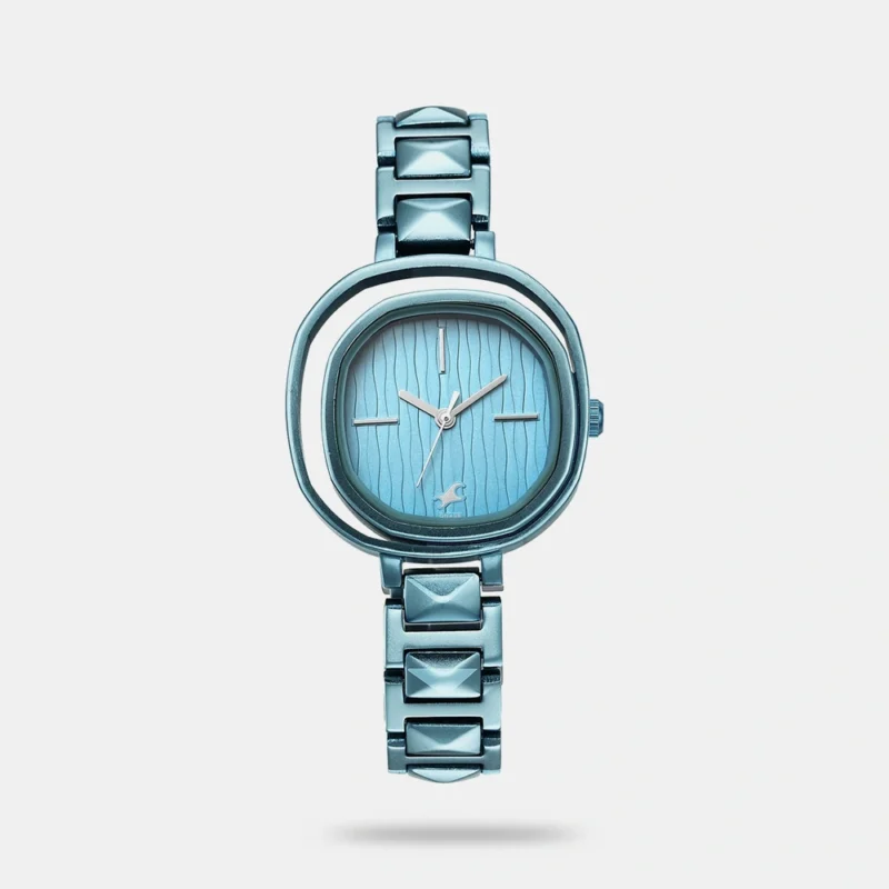 Fastrack Opulence Quartz Analog Blue Dial Metal Strap Watch for Girls - NS6276QM01