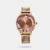 Make a bold statement with the Fastrack Camo Collection watch designed for the modern girl who embraces individuality. This eye-catching timepiece features a warm rose gold dial layered over an abstract camo floral print that radiates confidence and creativity. The sleek mesh strap in matching rose gold tones complements the artistic dial while ensuring a comfortable, stylish fit. Perfect for trendsetters who seek both function and flair, this piece elevates everyday outfits with effortless elegance.