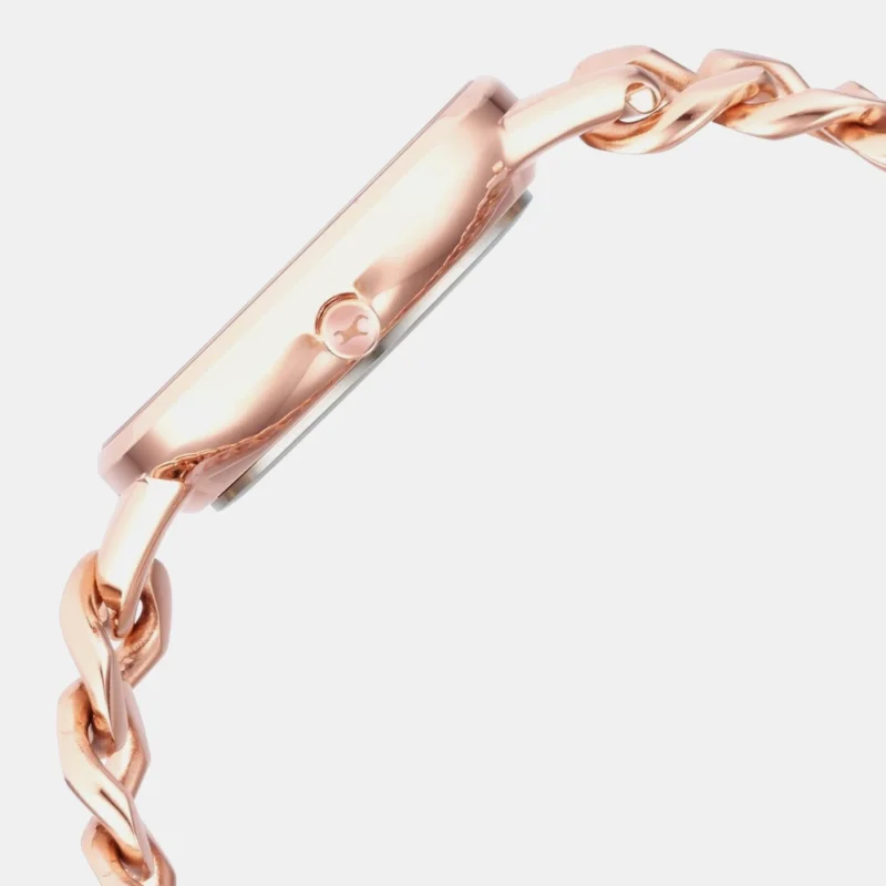 Fastrack Glitch Quartz Analog Rose Gold Dial Metal Strap Watch for Girls - NS68026WM01 - Image 3