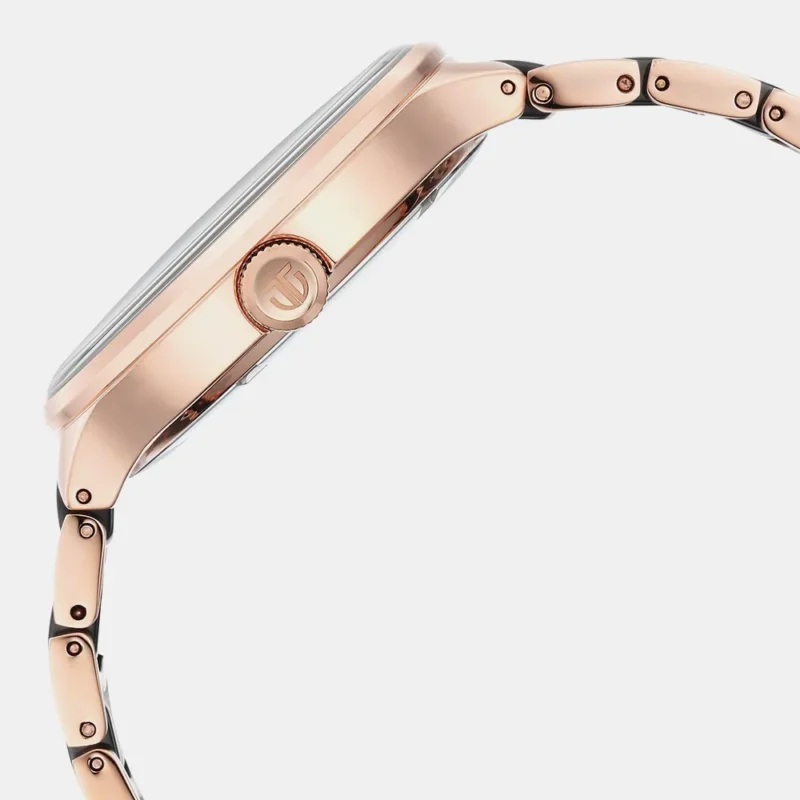 Titan Ceramic Fusion Quartz Multifunction Black Dial Rose Gold Dual-Toned Stainless Steel Bracelet Watch for Men - NS90148KD03 - Image 4