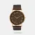 This analog watch for men with a brown round dial and leather strap is a versatile classic. The Roman numeral and Arabic numeral combination ensures easy time reading. Pair it with casual or semi-formal outfits for a timeless and laid-back look.