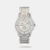 Grab eyeballs as you step out with this sporty metal wristwatch by your side. The design is inspired by the daring curved skateboarding arenas and the watch, with its stylish silver-toned strap and white dial, looks absolutely stunning. Not all about good looks, the accessory comes with a convenient day and date function too.