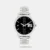 The ultimate, must-have accessory, this watch is a creation from Fastrack with a striking black dial encased in metal. A transparent mineral glass protects the dial and allows you to read time easily from a case that features an impressive thickness of 11.7 mm. The dial is detailed with baton indices placed at 5-minute intervals and the 3rd hour marker indicates time in minutes with Arabic numerals. A silver-toned case along with a silver-toned oyster strap complete the watch. A deployment clasp on the strap secures the watch in place. The watch remains protected against water up to 5 ATM and also comes with a 24-month warranty. Wear it with a casual attire for a smart twist to your ensemble.