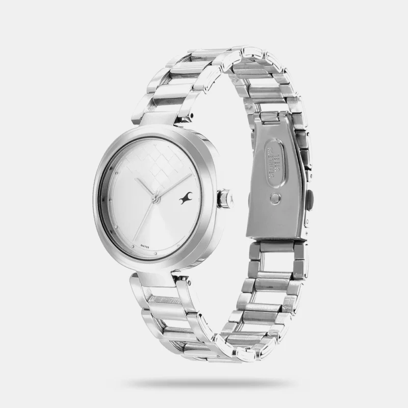 Fastrack Stunners Quartz Analog Silver Dial Stainless Steel Strap Watch for Girls - NT6247SM02 - Image 2