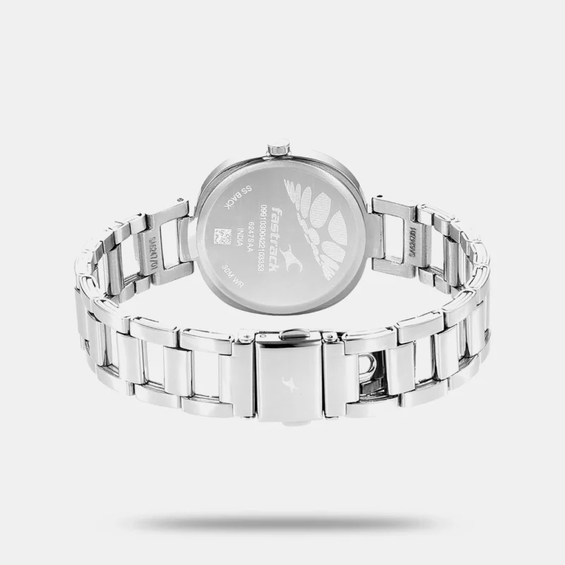 Fastrack Stunners Quartz Analog Silver Dial Stainless Steel Strap Watch for Girls - NT6247SM02 - Image 3