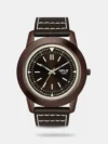 Displaying a modish design, this men's analog watch from Helix is highly versatile that can be worn with an array of outfits. Protected by a mineral glass, the black round dial is housed in a 22 mm case. It vaunts plain three hands, bold stick indices at five-minute intervals and a crown for time adjustment. The genuine leather strap flaunts a brown hue that accentuates the look of the watch. Moreover, it is fitted with a buckle clasp to ensure a secure fit on the wrist.