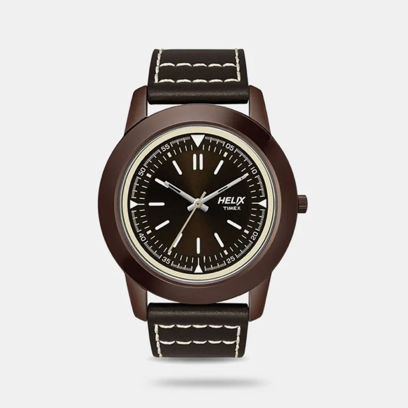 Helix Analog Brown Dial Men's Watch - TW028HG08