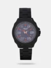 The epitome of finely crafted elegance, this women's analog watch from Helix is sure to impress you. Its genuine leather strap vaunts a pink hue that enhances the look of the watch. The dark grey round dial exudes plain three hands, hour markings at five-minute intervals and a crown for time adjustment. Furthermore, it is completed with a buckle clasp to ensure a secure fit on the wrist.