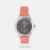 The epitome of finely crafted elegance, this women's analog watch from Helix is sure to impress you. Its genuine leather strap vaunts a pink hue that enhances the look of the watch. The dark grey round dial exudes plain three hands, hour markings at five-minute intervals and a crown for time adjustment. Furthermore, it is completed with a buckle clasp to ensure a secure fit on the wrist.