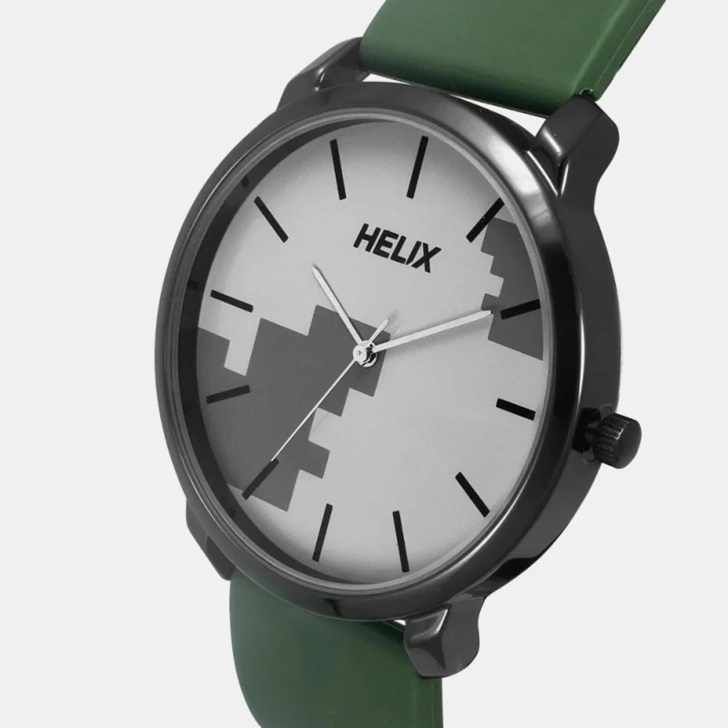 Helix By Timex Grey Round Analog Silicone Watch Men - TW039HG19 - Image 2