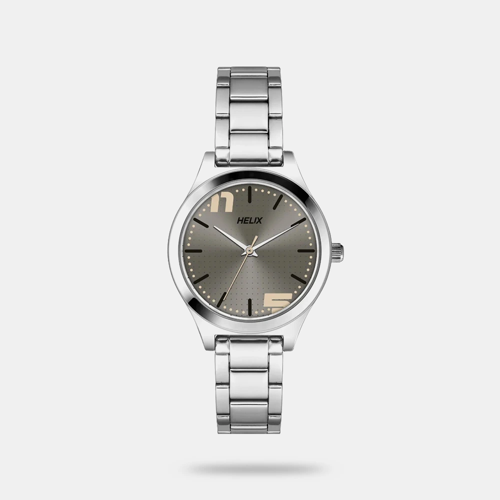 https://watchpalace.in/product/helix-by-timex-grey-round-analog-stainless-steel-watch-women-tw049hl03/ Helix By Timex Grey Round Analog Stainless Steel Watch Women - TW049HL03
