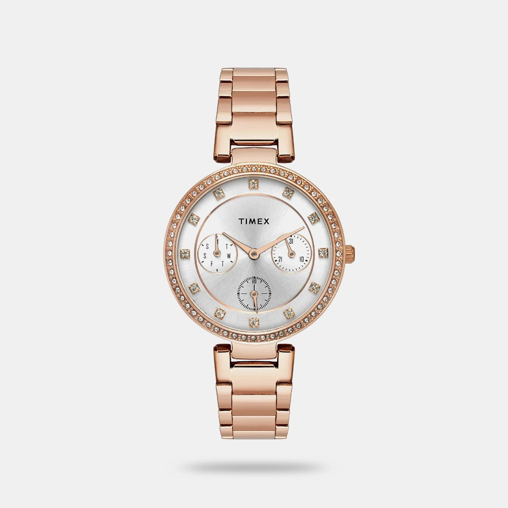 Timex Cosmic Awe Women Multifunction Round Dial Silver Watch - TWEL18720