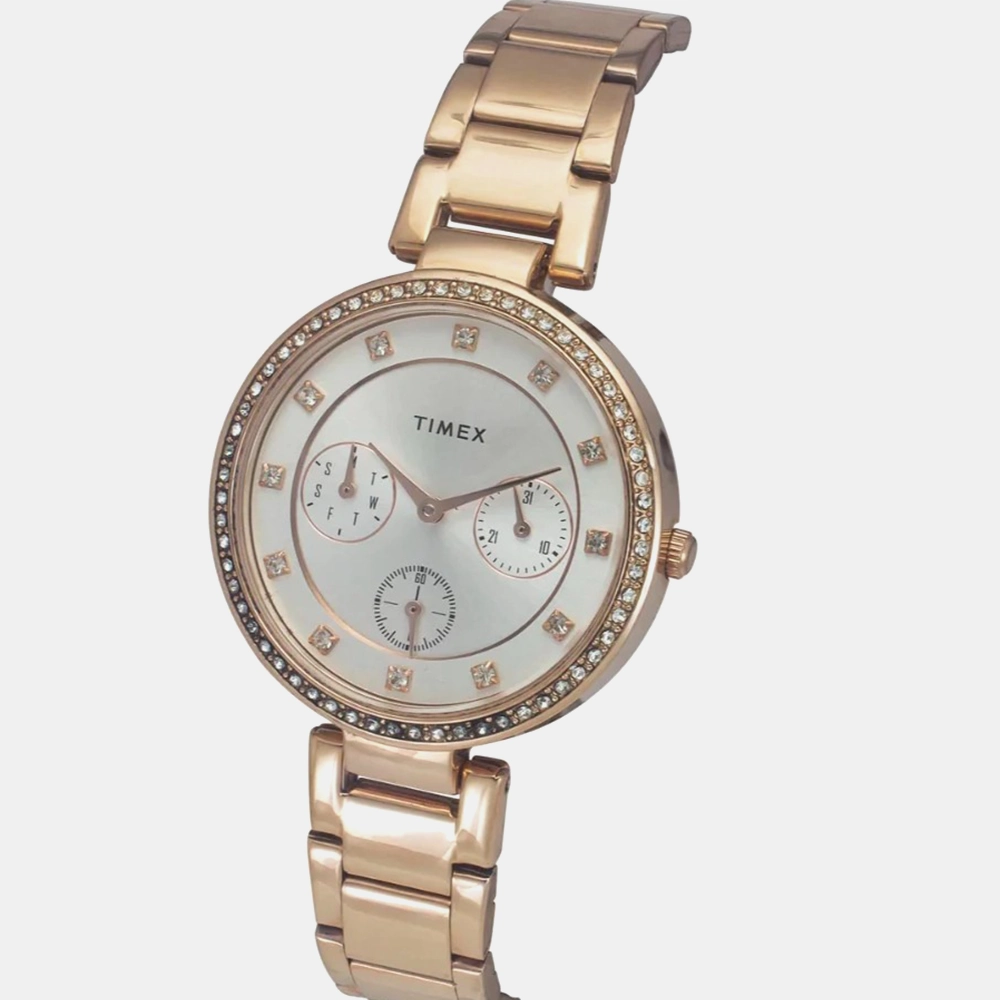 Timex Cosmic Awe Women Multifunction Round Dial Silver Watch - TWEL18720 - Image 2