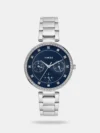 Add a tinge of style to your casual look with this men's analog watch by Timex. Its leather strap flaunts a blue hue that accentuates the look of the watch. The silver round dial is protected by a mineral glass and is functional on a quartz movement. It showcases multifunction. Furthermore, it is complemented with a buckle clasp that ensures a secure fit on the wrist.