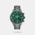 Amaze everyone around you by wearing this men's analog watch watch from the collection by Timex. The green round dial is protected by a mineral glass. It features crown for time adjustment. The stainless steel strap comes in a gun metal hue that further elevates the look of the timekeeper. Besides, it is completed with a fold-over clasp clasp to ensure a secure fit on the wrist.