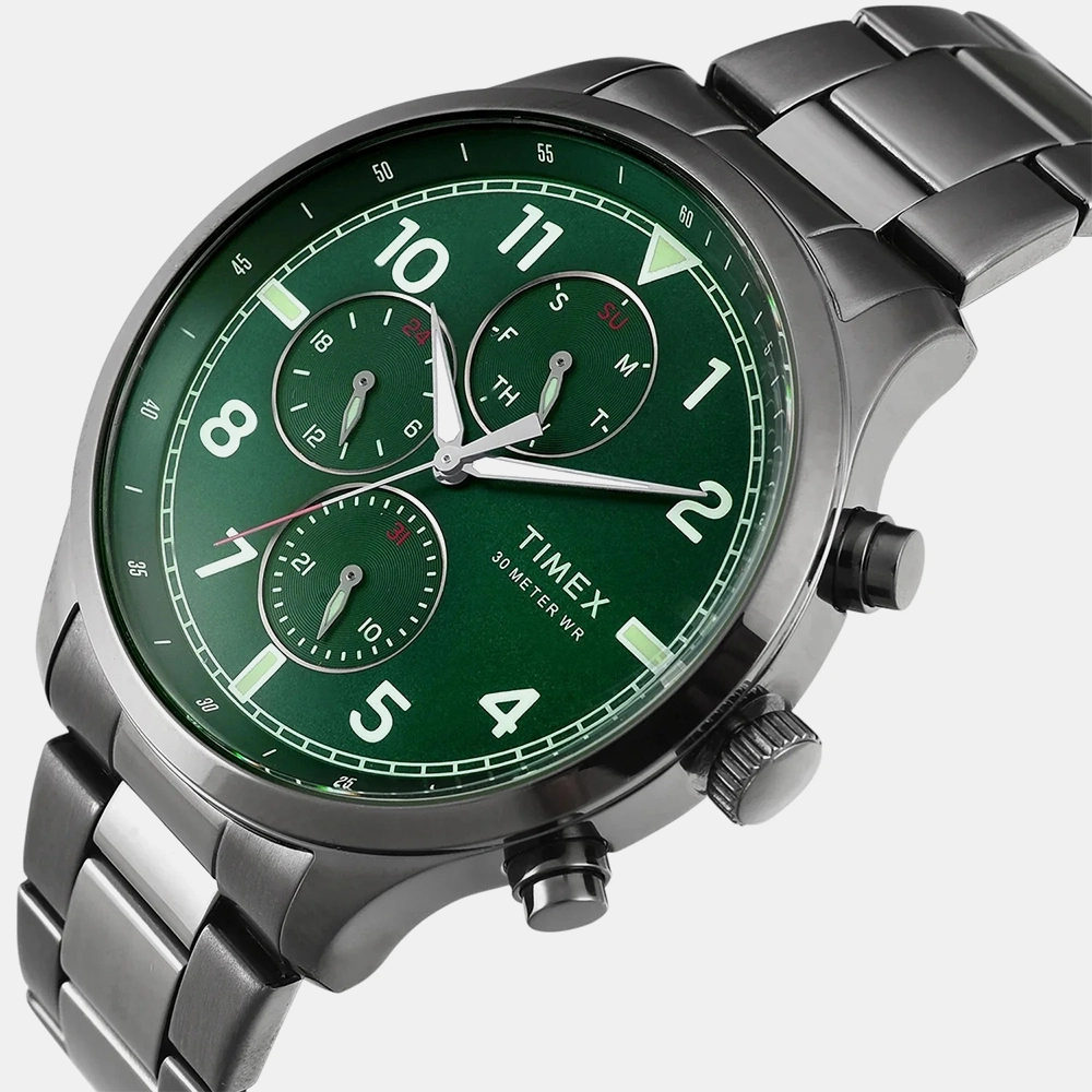 https://watchpalace.in/product/fashion-men-quartz-green-dial-multi-function-stainless-steel-watch-twel23903/ Fashion Men Quartz Green Dial Multi-Function Stainless Steel Watch - TWEL23903 - Image 4