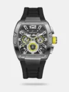 https://watchpalace.in/product/tornado-xenith-multi-function-analog-watch-for-men-t23105-xsrb/ This analog watch by TORNADO is an elegant piece that will make a smart accessory for any men. Protected by a , the black tonneau dial is functional on a japanese quartz movement. It vaunts multifunction. The silicon strap showcases a red hue that uplifts the look of the watch. Moreover, it is fitted with a buckle clasp to ensure a secure fit on the wrist.