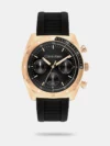 https://watchpalace.in/product/calvin-klein-distinguish-qtz-multifunction-black-round-dial-mens-watch-analog-watch-for-men-25200506/ Look stylish by donning this men's casual analog watch from the Distinguish collection by CALVIN KLEIN. Its stainless steel strap exudes a rose gold hue that accentuates the look of the watch. Safeguarded by a mineral glass and operated by a quartz movement, the black round dial is encompassed in a 44 mm case. It features chronograph. Furthermore, it is complemented with a push-button clasp that ensures a secure fit on the wrist.