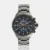 Titan NT90087QM01 Titan Octane Chronograph With Date Blue Dial Grey SS Strap Analog Watch - For Men