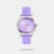 Give your wrist a classy look with this women's analog watch by Helix. Encased in a 34.3 mm case, the purple round dial is protected by a mineral glass. It features plain three hands. The silicon strap showcases a purple hue that uplifts the look of the watch. Besides, it is completed with a buckle clasp to ensure a secure fit on the wrist.