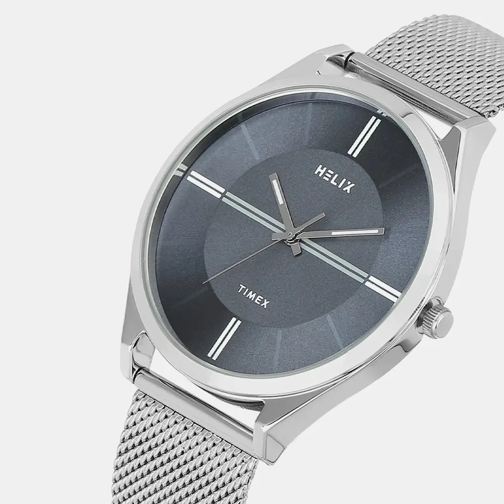 Helix Men Silver Strap Analog Watch - TW060HG08T - Image 4