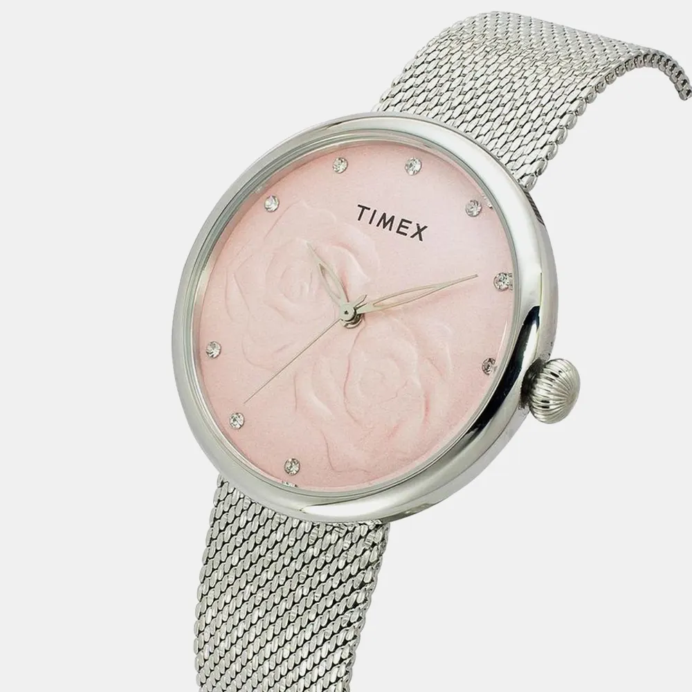 Women Dial & Stainless Steel Bracelet Style Straps Analogue Watch - TWEL19300 - Image 2