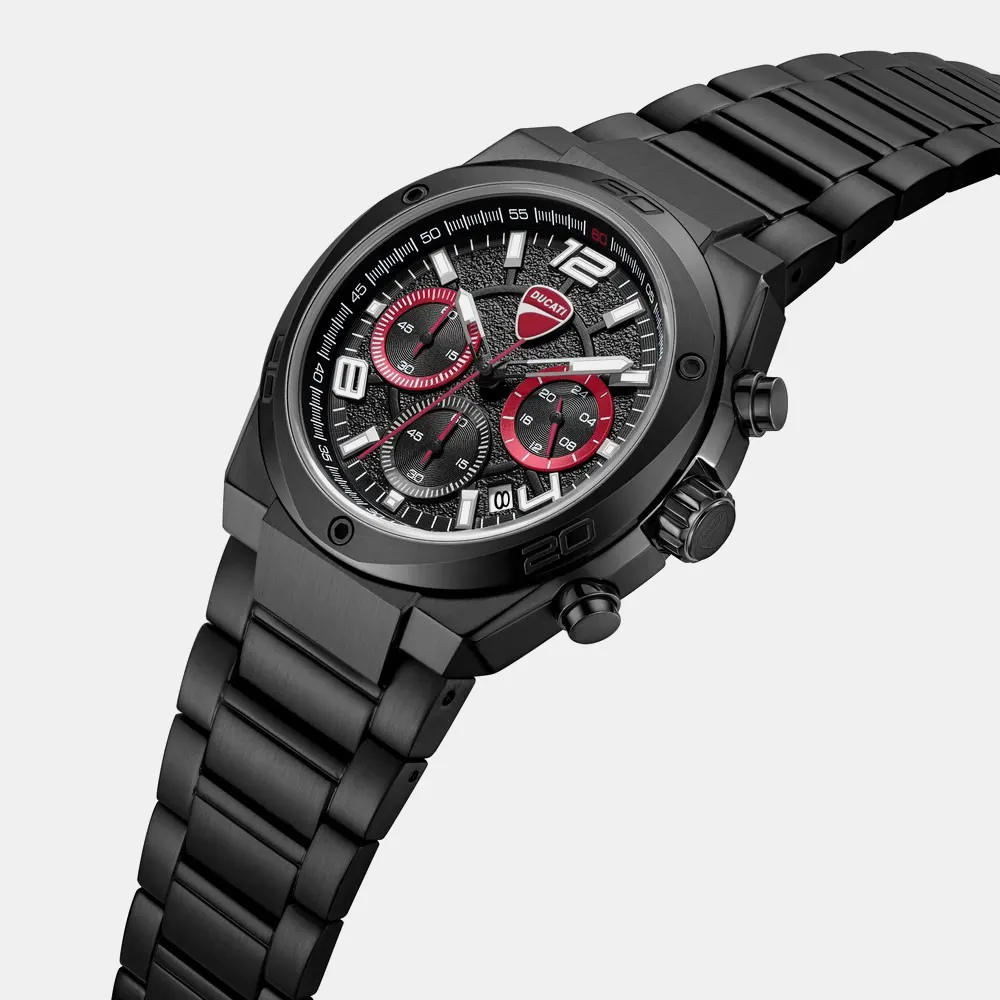 https://watchpalace.in/product/ducati-quartz-chronograph-black-dial-black-stainless-steel-strap-watch-for-men-dtwgi0002402w-2/ Ducati Quartz Chronograph Black Dial Black Stainless Steel Strap Watch For Men – DTWGI0002402W - Image 3