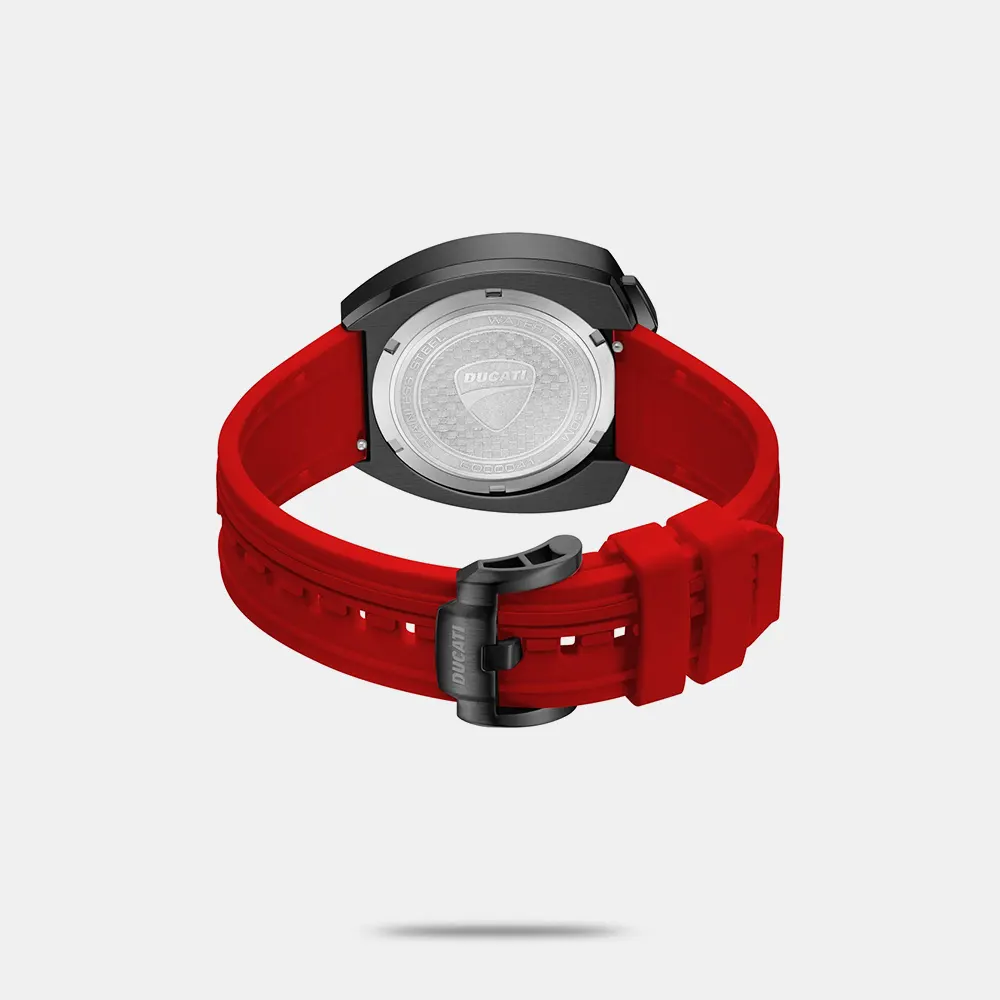 https://watchpalace.in/product/ducati-quartz-chronograph-red-dial-red-silicone-strap-watch-for-men-dtwgo0004105w/ Ducati Quartz Chronograph Red Dial Red Silicone Strap Watch For Men - DTWGO0004105W - Image 4