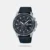 Discover Casio watch for men, featuring a blue dial, a blue strap made of leather in a round case. Built with mineral glass and stainless steel body to balance clarity and durability. Dimensions include 22 mm dial size, 22mm strap width, 12 mm profile for comfortable wear. Key features: quartz movement, chronograph display, 5 atm water resistance. A secure toggle clasp ensures a dependable fit