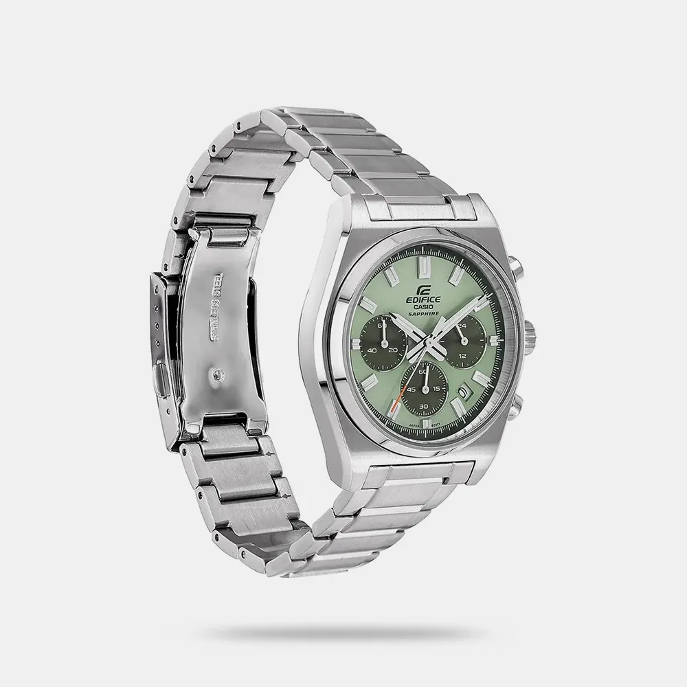 https://watchpalace.in/product/edifice-men-quartz-green-dial-chronograph-stainless-steel-watch-ed689/ Edifice Men Quartz Green Dial Chronograph Stainless Steel Watch-ED689 - Image 2