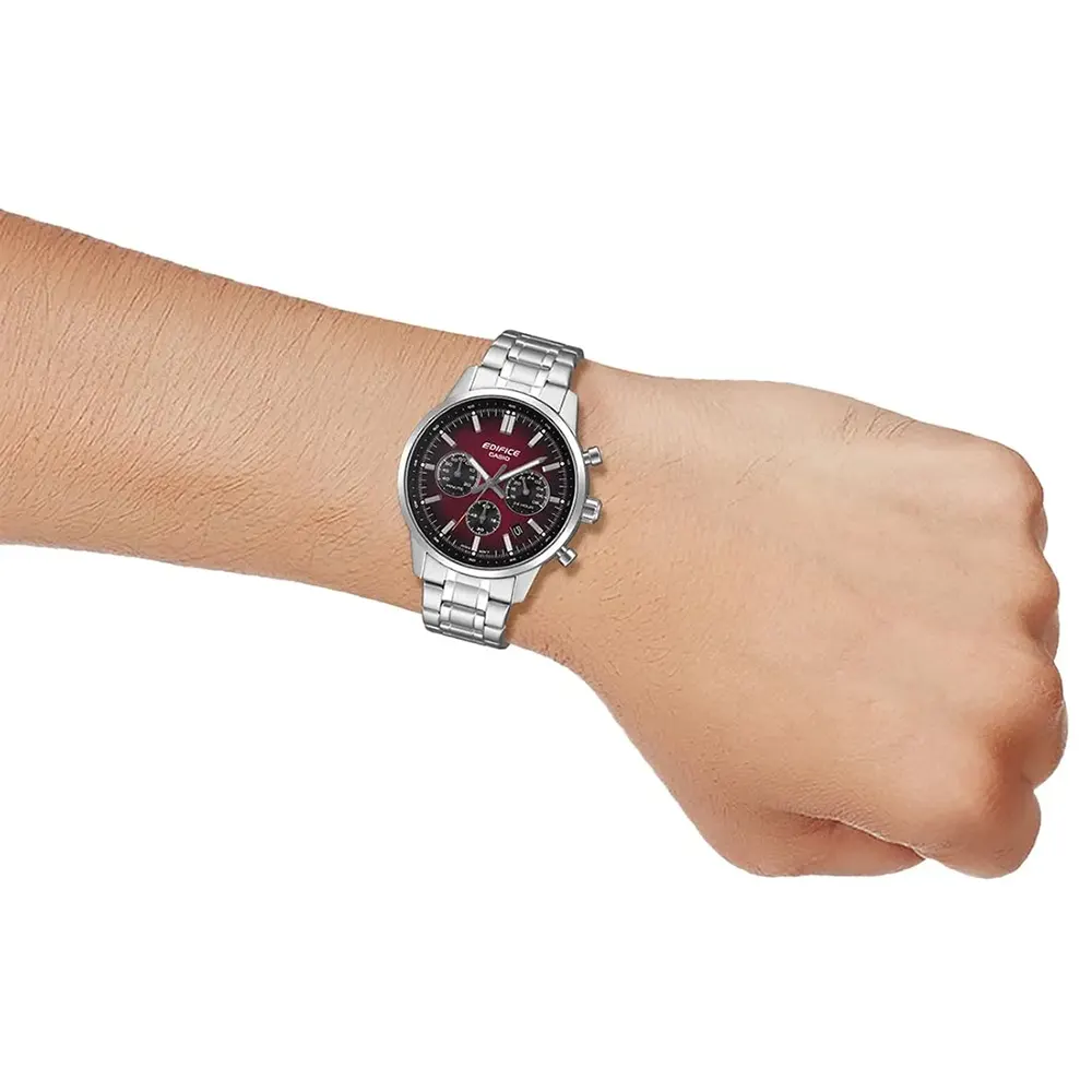 https://watchpalace.in/product/edifice-men-quartz-maroon-dial-chronograph-stainless-steel-watch-ed695/ Edifice Men Quartz Maroon Dial Chronograph Stainless Steel Watch-ED695 - Image 4