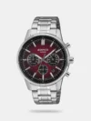 https://watchpalace.in/product/edifice-men-quartz-green-dial-chronograph-stainless-steel-watch-ed689/ Introducing the EDIFICE motorsports chronograph inspired by the classic sportscar. Striking index bars join the legendary 3-6-9 inset dial layout in a time-honored sporty design. The smaller diameter of the case presents an elegant look of sheer speed. With sapphire crystal, stainless-steel case, and substantial stainless-steel band, this timepiece is water resistant up to 10 bars. This sporty, classic chronograph takes you from casual settings to business meetings in a split second.