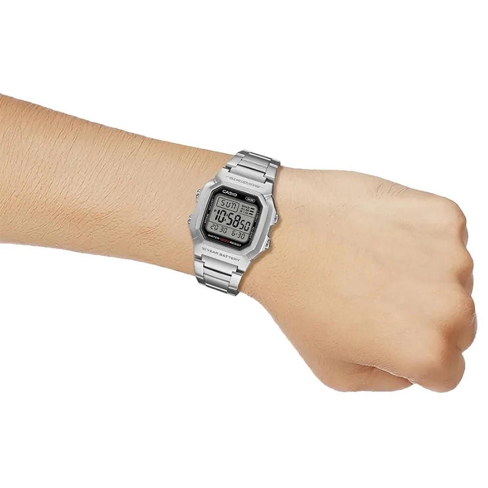 Unisex Quartz Transparent Dial Digital Stainless Steel Watch - I132 - Image 5