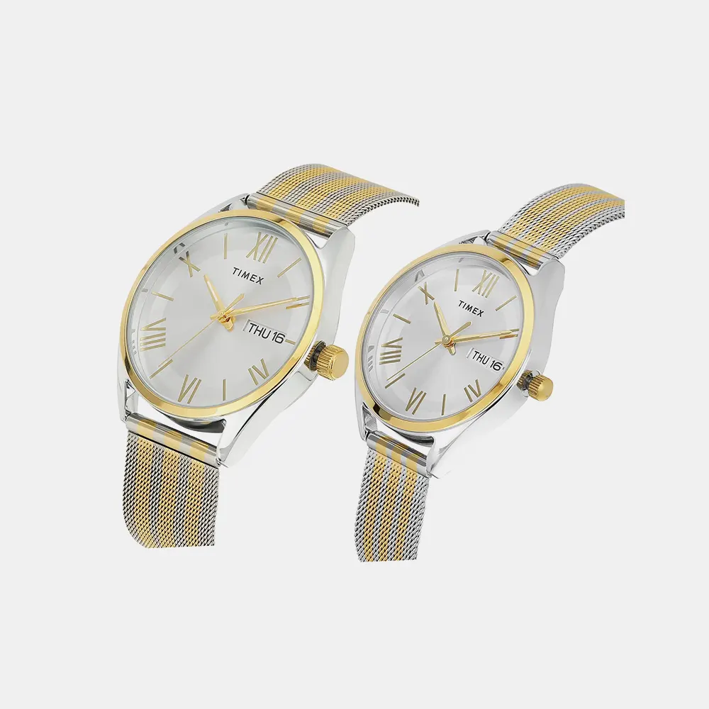 https://watchpalace.in/product/trendline-couple-quartz-dial-analog-stainless-steel-watch-tw00pr352/ Trendline Couple Quartz Dial Analog Stainless Steel Watch -TW00PR352 - Image 2