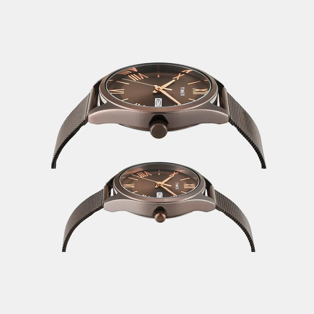 https://watchpalace.in/product/trendline-couple-quartz-dial-analog-stainless-steel-watch-tw00pr353/ Trendline Couple Quartz Dial Analog Stainless Steel Watch- TW00PR353 - Image 3