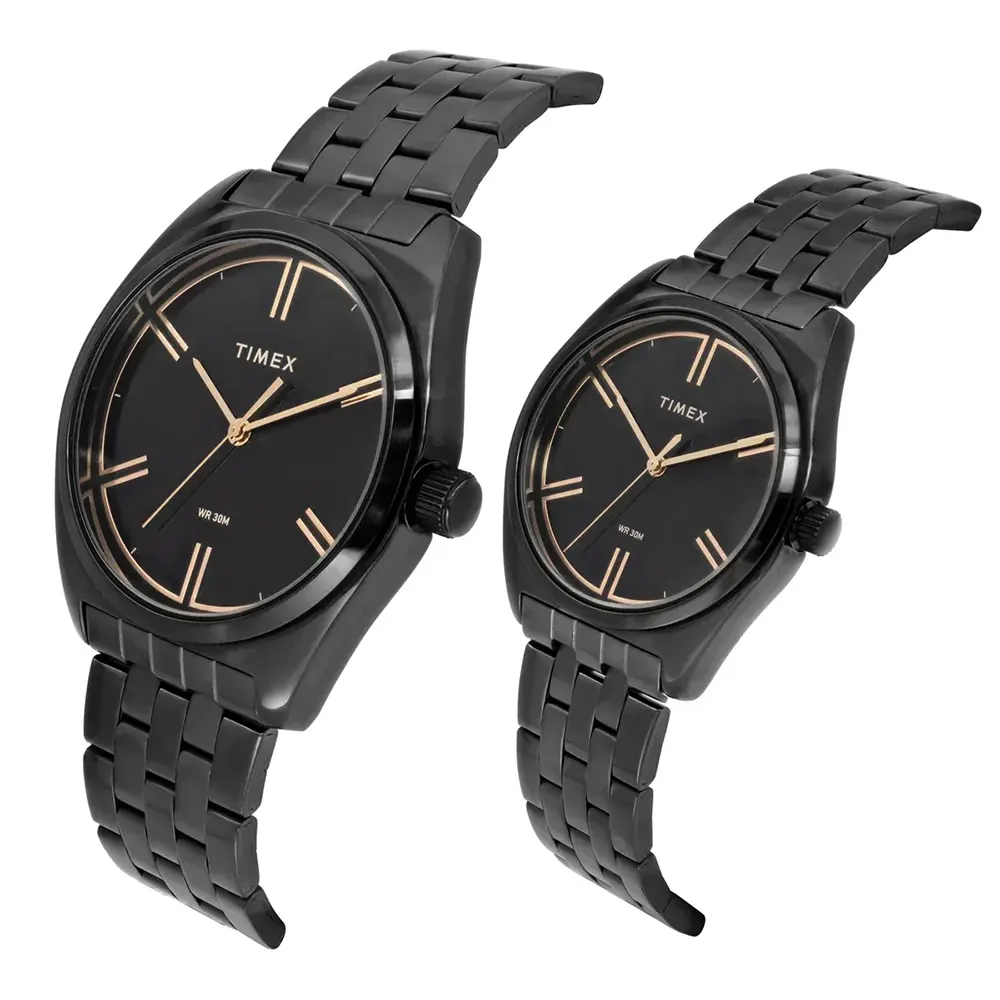 https://watchpalace.in/product/timex-trendline-black-pair-watch-tw00pr361/ Timex Trendline Black Pair Watch - TW00PR361 - Image 2