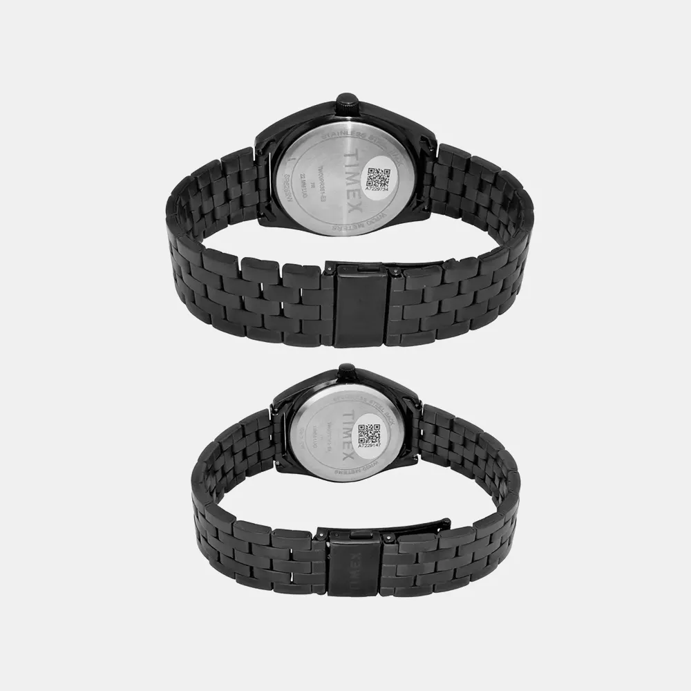 https://watchpalace.in/product/timex-trendline-black-pair-watch-tw00pr361/ Timex Trendline Black Pair Watch - TW00PR361 - Image 4