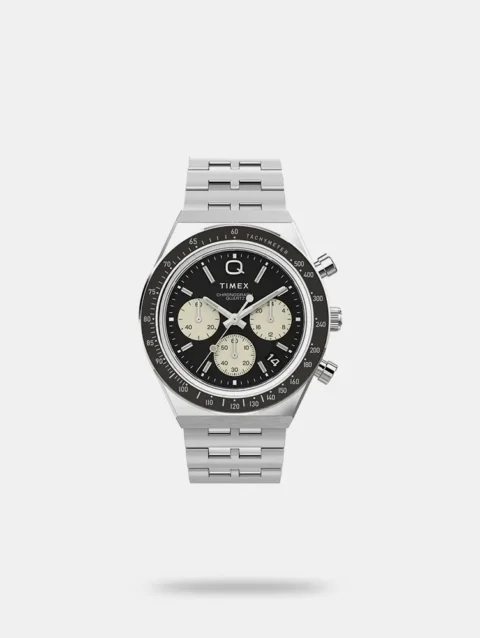 Q Timex Men Quartz Dial Chronograph Stainless Steel Watch  -TWEG26402