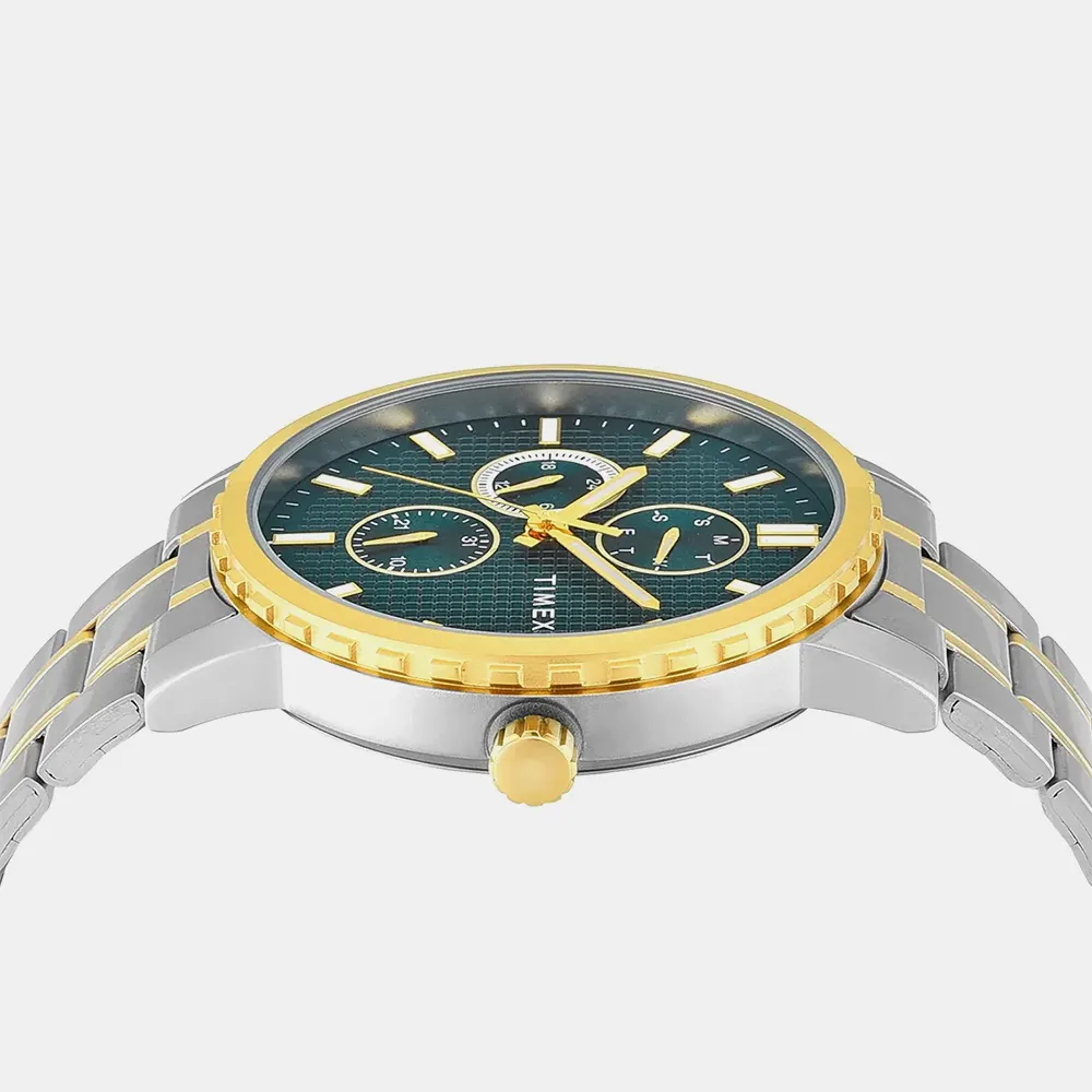 https://watchpalace.in/product/signio-men-quartz-silver-dial-multi-function-stainless-steel-watch-tweg34401/ Trendline Men Quartz Teal Dial Multi-Function Stainless Steel Watch-TWEG34701 - Image 4
