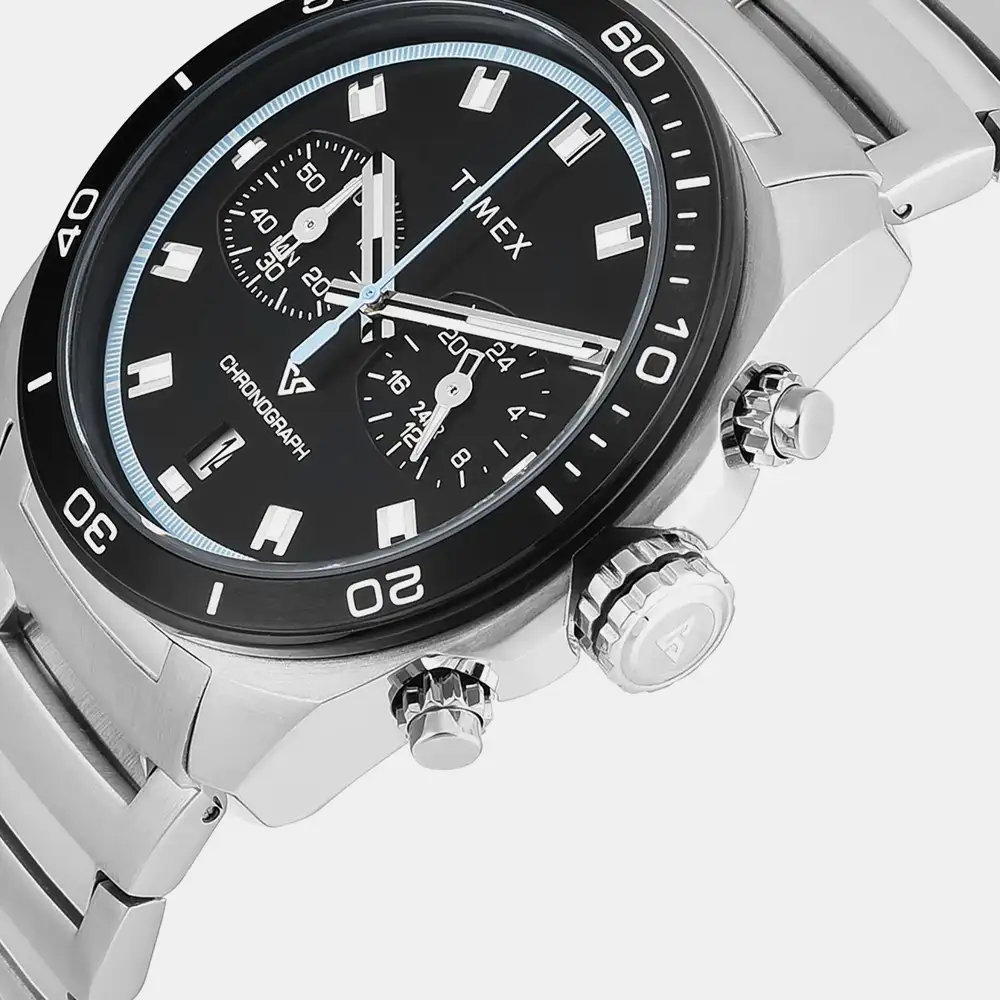 https://watchpalace.in/product/trendline-men-quartz-green-dial-multi-function-leather-tweg34700/ Men Dial & Stainless Steel Bracelet Style Straps Analogue Chronograph - TWEG34802 - Image 5