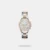 This two-tone perfection from the House of Armani Exchange is an example of immaculate designing and class. A white mother-of-pearl dial adorned with crystal-accented indexes gleams in this chic two-tone watch. This watch would definitely elevate your look.
