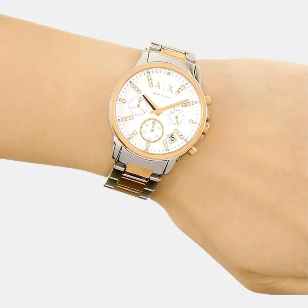 https://watchpalace.in/product/lady-banks-women-quartz-white-dial-chronograph-stainless-steel-watch-ax4331/ Lady Banks Women Quartz White Dial Chronograph Stainless Steel Watch AX4331 - Image 5