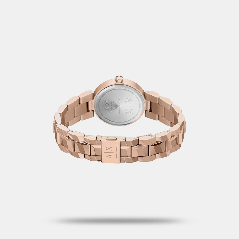 https://watchpalace.in/product/women-quartz-rose-gold-dial-analog-stainless-steel-watch-ax4408/ Women Quartz Rose Gold Dial Analog Stainless Steel Watch AX4408 - Image 5