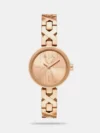 The Fastrack Tick Tock (3287KM07) is a bold, casual men's watch featuring a multi-layered black dial with rose-gold accents, a durable brass case, and a distinctive brown stainless steel strap. It offers high functionality with three multifunction subdials (day, date, 24-hour time) and 50-metre water resistance, making it a stylish and reliable choice for daily wear.