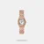 The Fossil Harlow (ES5386) is an elegant, vintage-inspired women's watch featuring a unique 27mm octagonal rose gold-tone case and a textured cream dial with classic Roman numerals. It is paired with a slender 16mm matching stainless steel bracelet, powered by a reliable quartz movement, and features a slim, lightweight 8.2mm profile. With 3 ATM splash resistance, this minimalist timepiece easily doubles as a sophisticated, stackable bracelet for both casual and formal wear.