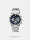 The Seiko 5 Sports SRPK87K1 is a compact, vintage-inspired automatic watch that reimagines a classic 1970s silhouette. It features a striking "rinse blue" sunray dial, a retro orange seconds hand, and a highly wearable 37.4mm stainless steel case.