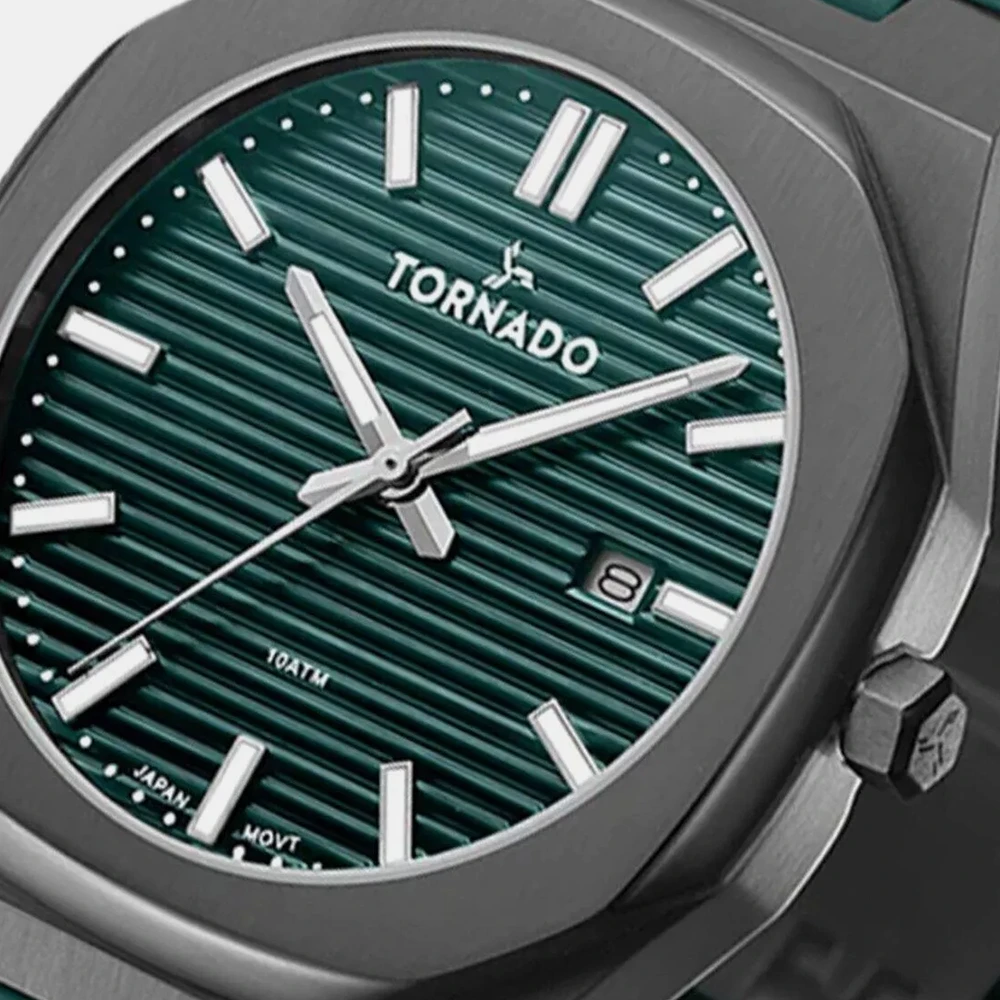 https://watchpalace.in/product/tornado-spectra-mens-analog-green-dial-watch-t22002-xsgg/ TORNADO SPECTRA Men's Analog Green Dial Watch - T22002-XSGG - Image 4
