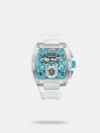 https://watchpalace.in/product/police-clout-orb-round-dial-chronograph-watch-plpewgo00777x1w/ A timepiece built for the bold, the fearless, and the unapologetic. Clout Orb is for those who refuse to blend in. Featuring an alloy ion-plated black case and a dramatically bold ion-plated black screwed topring, this timepiece is all about commanding presence. The black-patterned dial, accented with gunmetal details and a black chapter ring, delivers a sleek, powerful aesthetic. With interchangeable straps, you can switch up your look instantly - because why follow trends when you can create them?